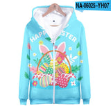 Kid Boy Girl Easter 3D Printed Hoodies Zipper Coats