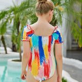 Kid Girl One-piece Bikini Fashion Print Swimsuit