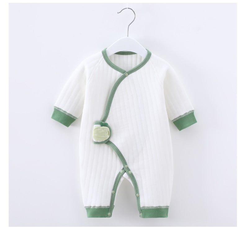 Baby Autumn Winter Warm Butterfly Nascent Cotton Rompers