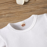 Kid Baby Girl Long Sleeve Jeans Hole Suit Spring Stripe 2 Pcs Sets