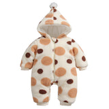 Baby Boy Girl Clamped Cotton Onesie Plus Velvet Thickened Rompers