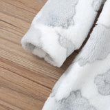 Baby Girl Boy One-piece Wrap Foot Winter Cashmere Lamb Rompers