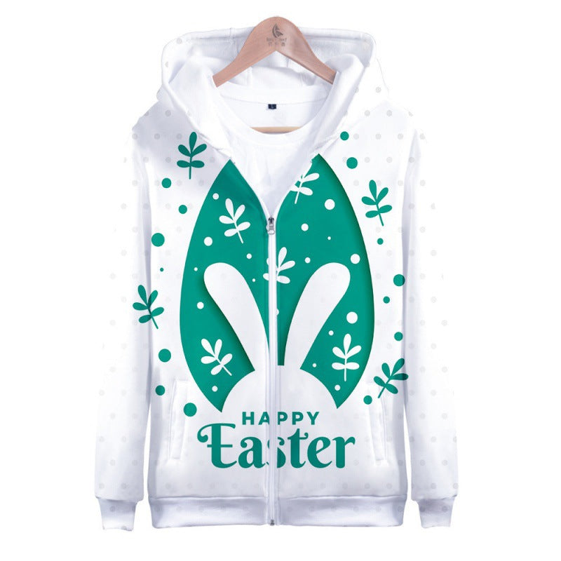 Kid Boy Girl Easter 3D Printed Hoodies Zipper Coats