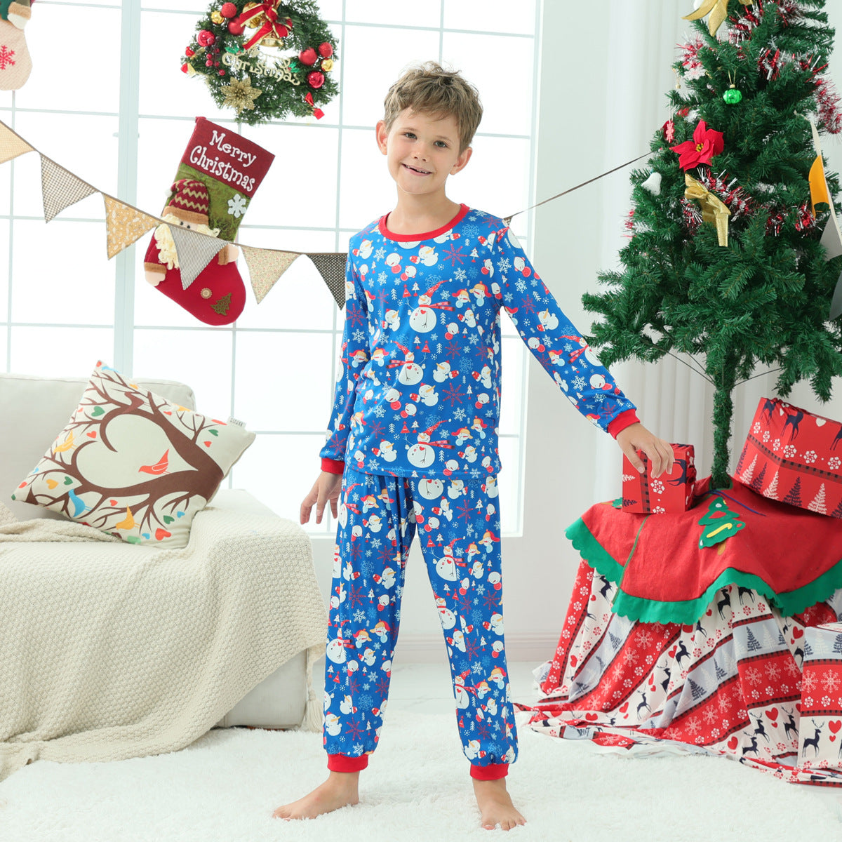 Family Matching Parent-child Pajamas Christmas Long Sleeves Sleepwear
