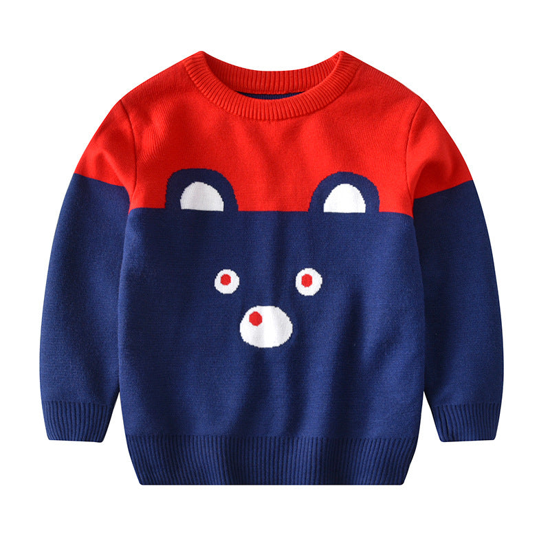 Kid Baby Girl Knit Pullover Autumn Christmas Jacquard Sweater