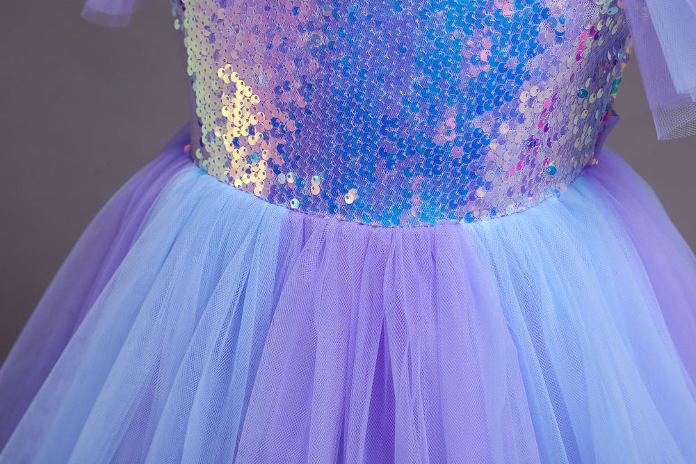 Kid Baby Girls Princess Sequins Rainbow Dress