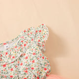 Kid Baby Girl Spliced Flower Fly Sleeve Gauze Dresses