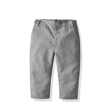 Kid Baby Boy Suit Spliced Long-sleeved Gentleman 4 Pcs Sets