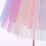Kid Baby Girls Summer Unicorn Frozen Princess Elsa Rainbow Mesh Dresses