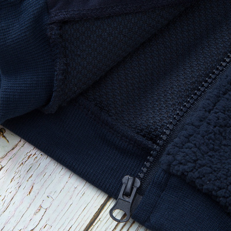 Baby Boys Zipper Cardigan Winter Cute Bear Furry Coat