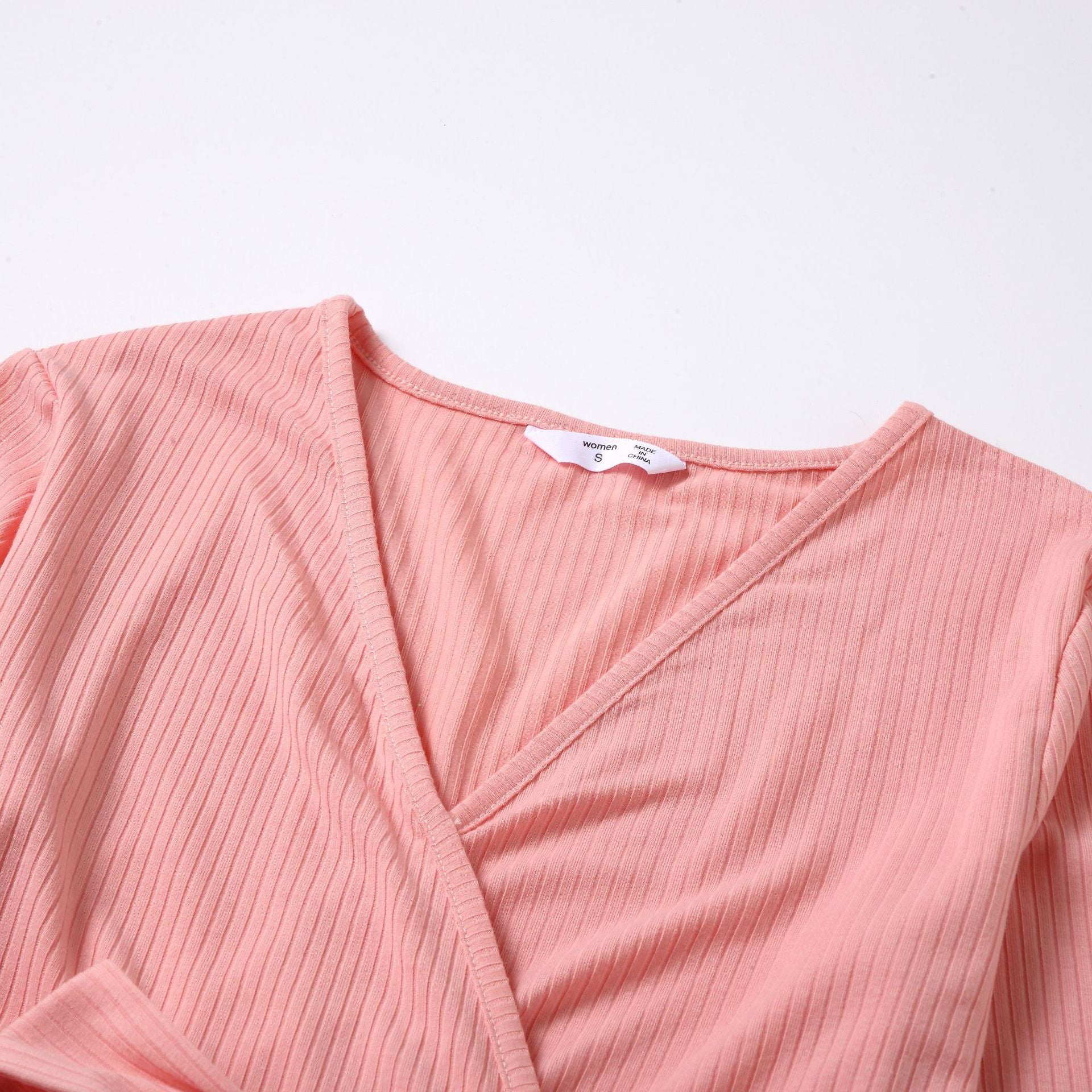 Family Matching Parent-child V-neck Flounces Long Dresses