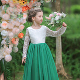 Kid Girl Flower Wedding Lace Gauze Dresses 3-12T
