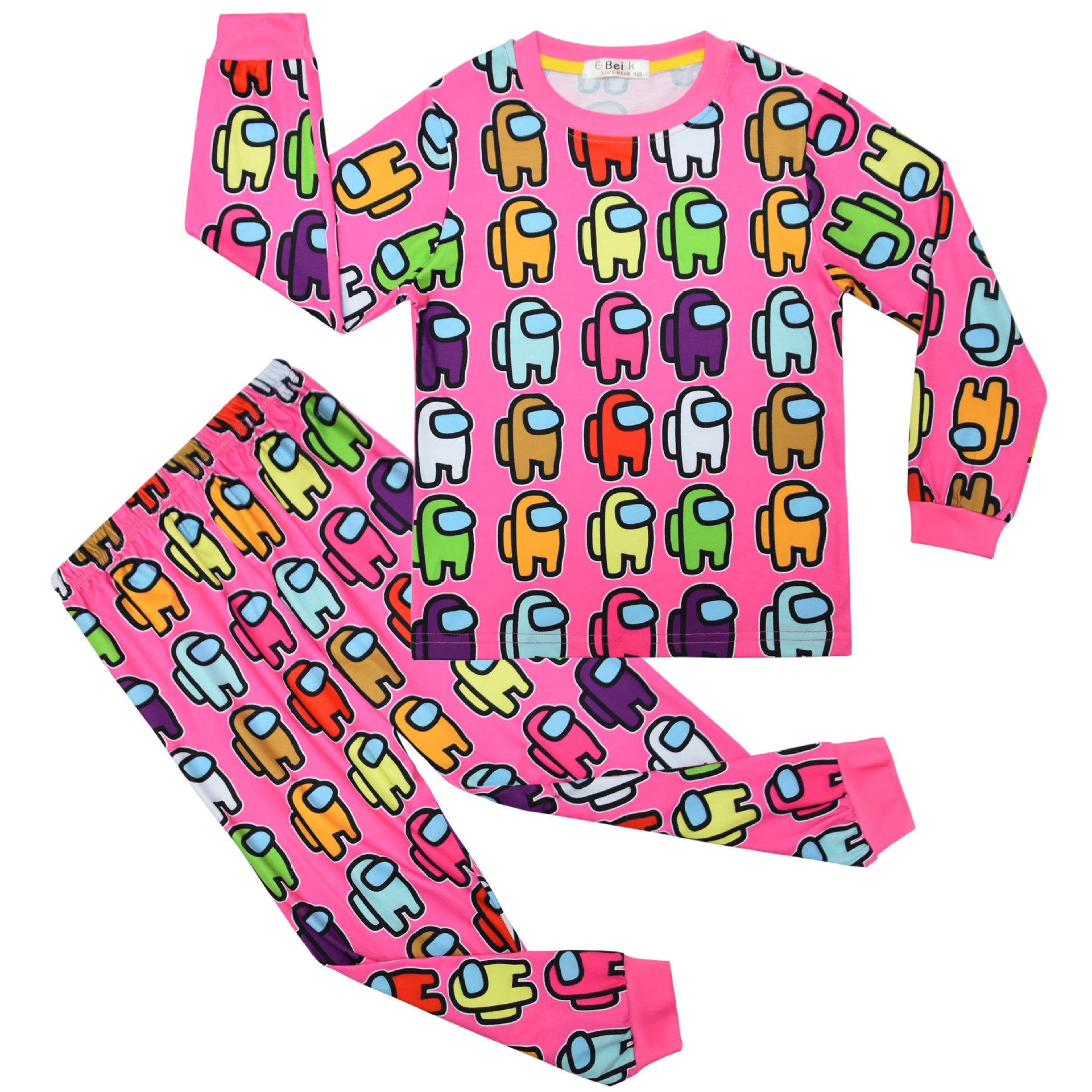 Kid Boy Game Middle School Long Sleeve Pajamas Set