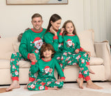 Family Christmas Home Santa Claus Print Parent Child Pajamas Set