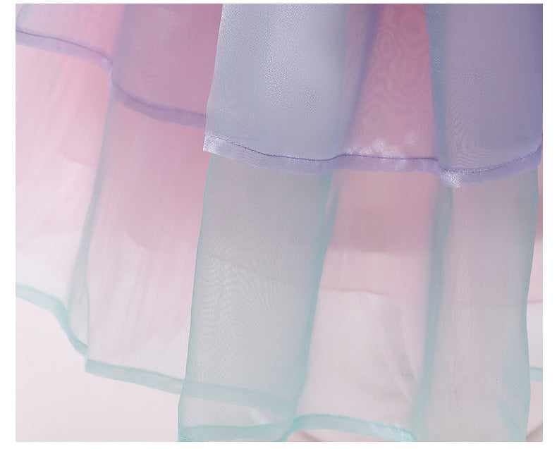 Kid Baby Girls Summer Princess  Unicorn Flower Sleeveless Gauze Dresses