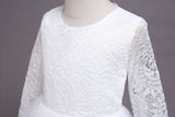Kid Girl Flower Wedding Lace Gauze Dresses 3-12T