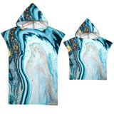 Adult Microfiber Fabric Marble Bath Towels  Bathrobe Cloaks Pajamas