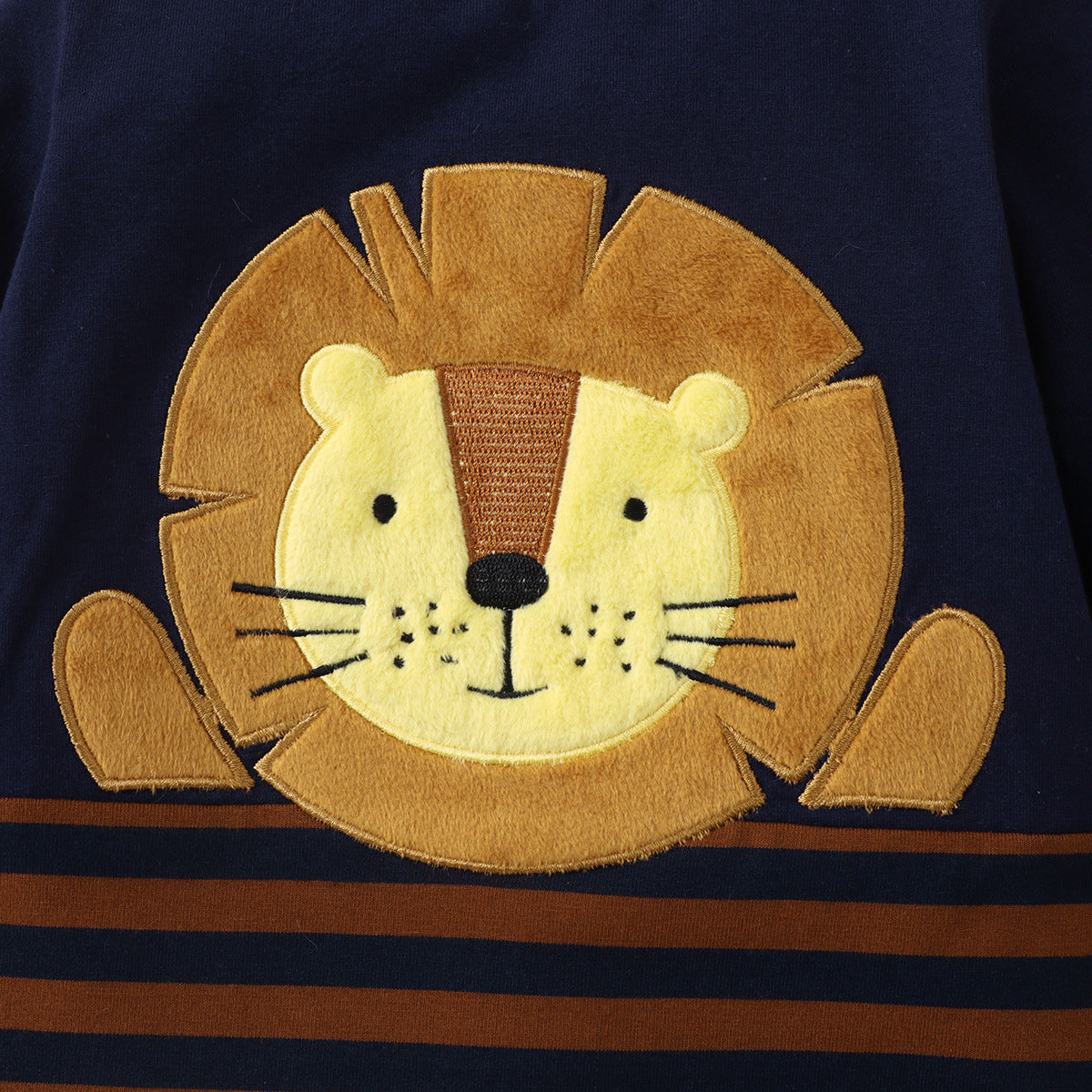 Spring New Easter Baby Lion Print 3 Pcs Set Suit