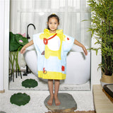 Infant Baby Bathrobe Cartoon Towel Robe Hooded Cloak Pajamas