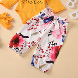 Spring Baby Girl Valentine's Day Set Long Sleeve Fart 3 Pcs