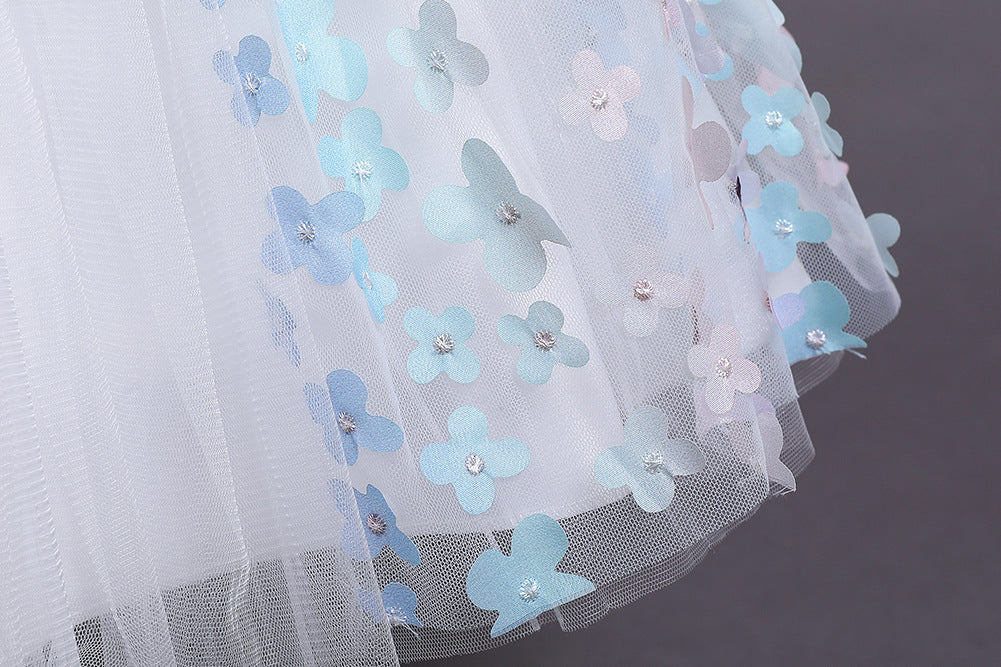 Kid Baby Girl Princess Sleeveless Petals Sweet Mesh Dress