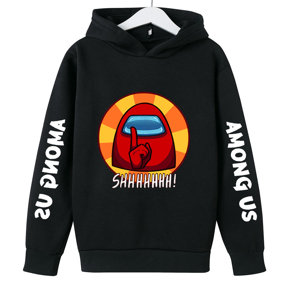 Kids Girl Boy Among US Peripheral Printed Hoodie