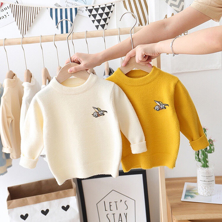 Kid Baby Boy Girl Autumn Winter Cartoon Knitted Solid Sweater