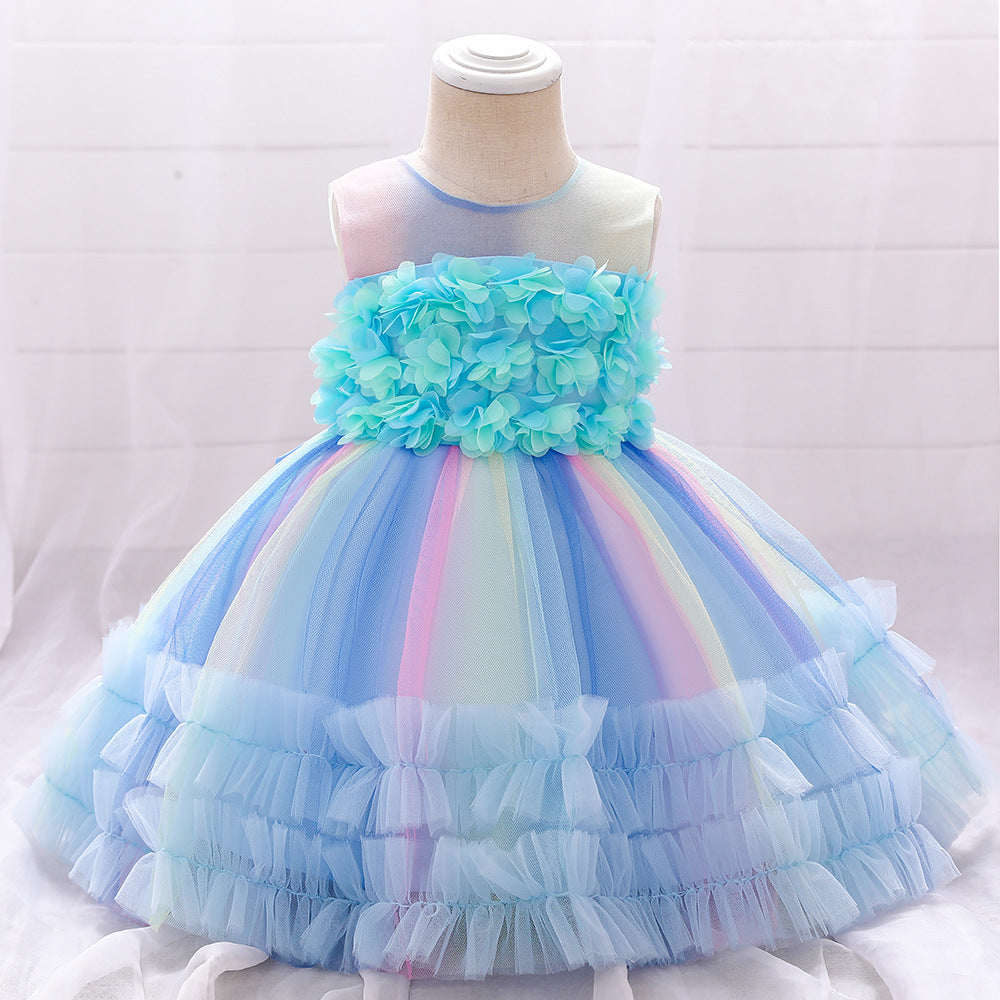 Kid Baby Girl Birthday Princess Wedding Dress