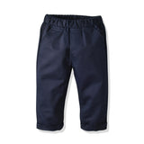 Kid Baby Boy Formal Suit Gentlemen Striped Braces 4 Pcs Set