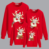 Family Matching Autumn Warm Cartoon Scarf Elk Cute Christmas Hoodie