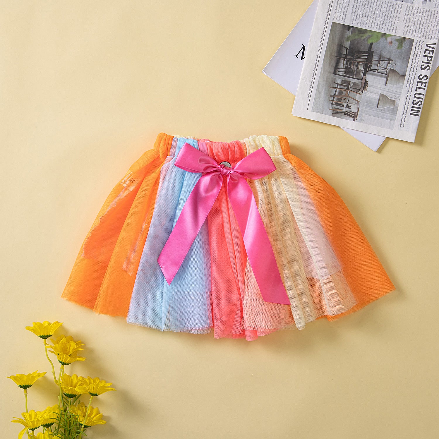 Kid Baby Girl Letter Printed Short Sleeve Crew Neck Colorful Set 2 Pcs