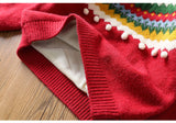 Kid Baby Girl New Year Retro Cashmere Sweater