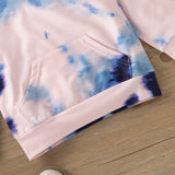 Kid Baby Girls Long-sleeved Hooded Fashion Set 2 Pcs