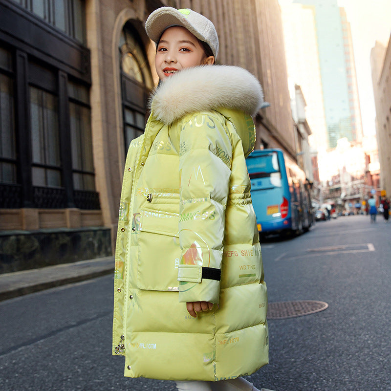 Kid Girls Down Jacket Extra Thick Wash Out Jacket Coats