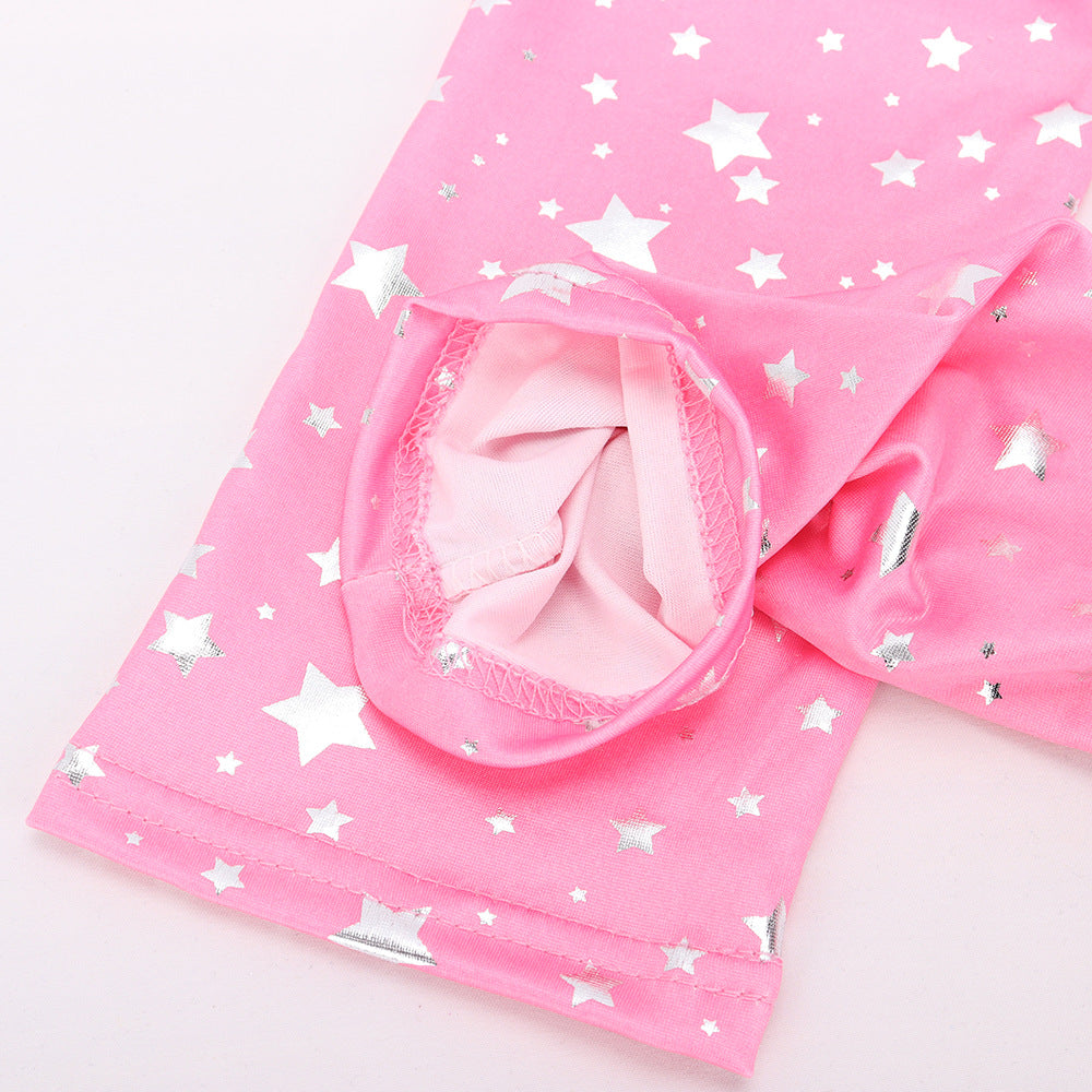 Kid Girl Leggings High Elastic Breathable Repellent Golden Pants
