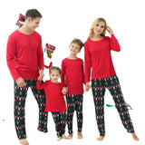 Family Matching Home Red Autumn Christmas Pajamas