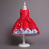 3-10T Kids Girls Elegant Princess Party Christmas New Year Dresses