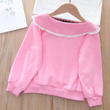 Kid Baby Girl Doll Collar Cute Snow White Print T-shirt