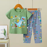 Kid Baby Boy Short Sleeve Home Wear Summer Pajamas