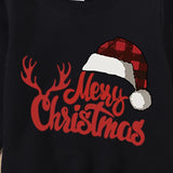 Family Matching Christmas Round Neck Warm Long Sleeved Shirts