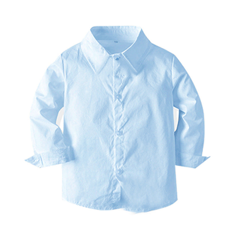 Kid Baby Boy Gentleman Suit Light Blue Long Sleeve Set 2 Pcs
