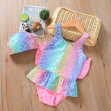 Summer Mermaid Kid Baby Girl Triangle One-piece Breathable Swimsuit