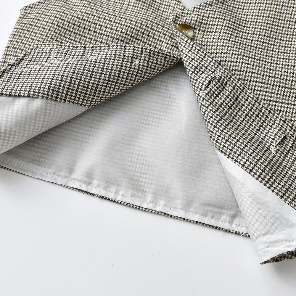Kid Baby Boys Suit British Handsome 3 Pcs Sets