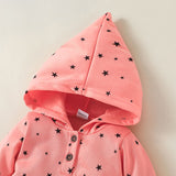 Baby Girl Boy Moon Long-sleeved Onesie Autumn Hooded Climbing Rompers