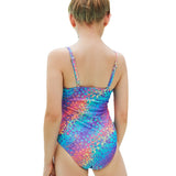 Kid Girl Sling Dazzle Fashion Printing Lovely Swimsuit
