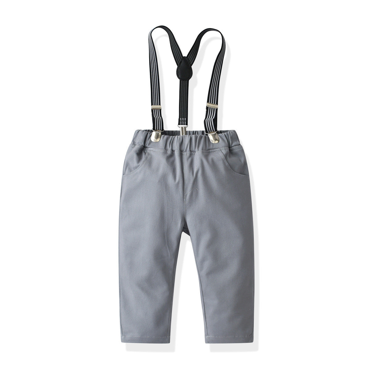 Kid Baby Boy Suit Long Sleeve Suspenders Stylish Gentleman Sets 2 Pcs