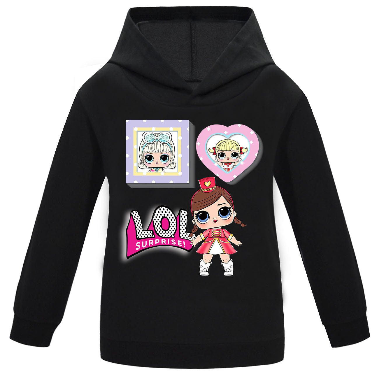 Kid Baby Surprise Doll Fashion Cartoon Girls Long-sleeved Casual Hoodie