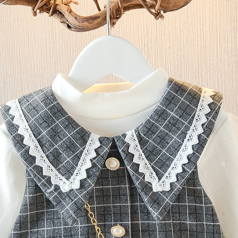 Kid Baby Girls Fragrant Style Long Sleeve Dresses Sets 2 Pcs