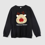 Family Matching Round Neck Warm Christmas Cartoon Bear Shirts Tops