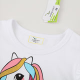 Kid Baby Summer Patchwork Gauze Sleeveless Unicorn Casual Dresses